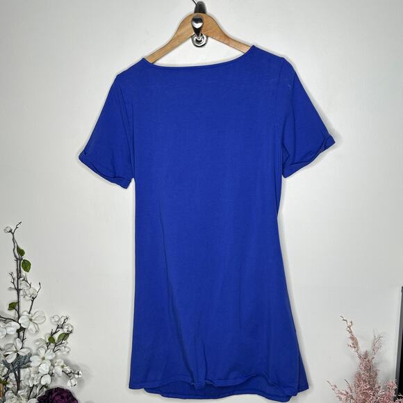 SEZANE Pippa Short Dress Electric Blue Organic Cotton Sz XXL $150 {T38} - Picture 3 of 5